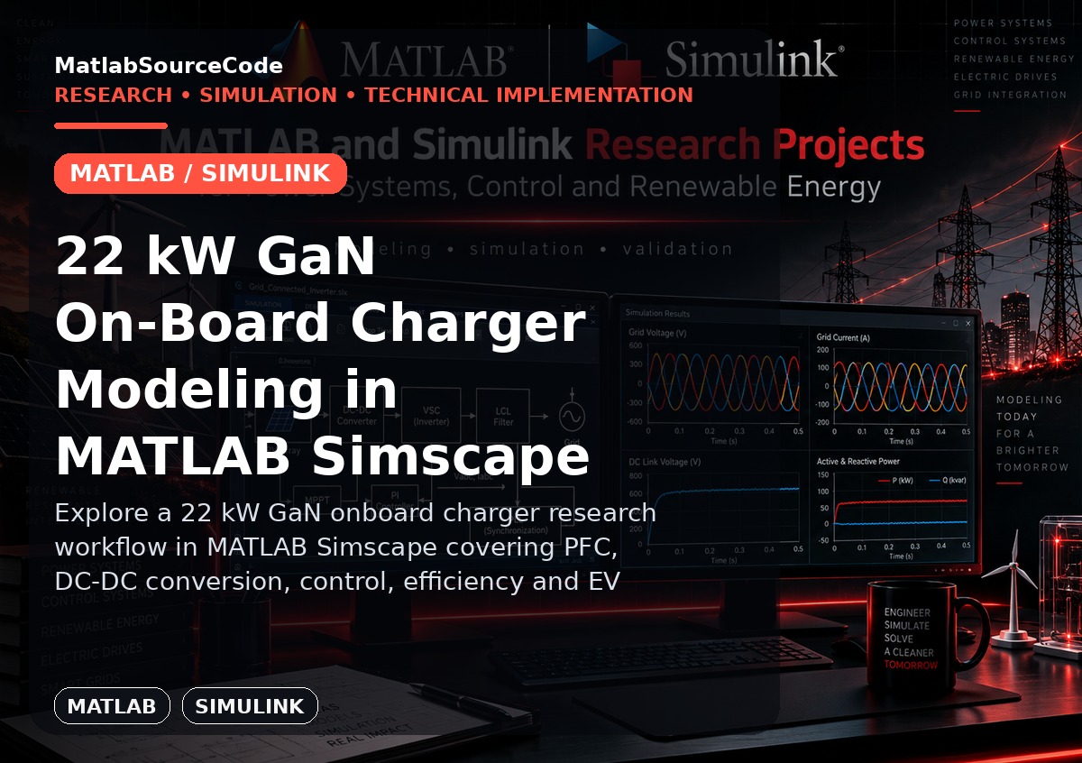 22 kW GaN On-Board Charger Modeling in MATLAB Simscape