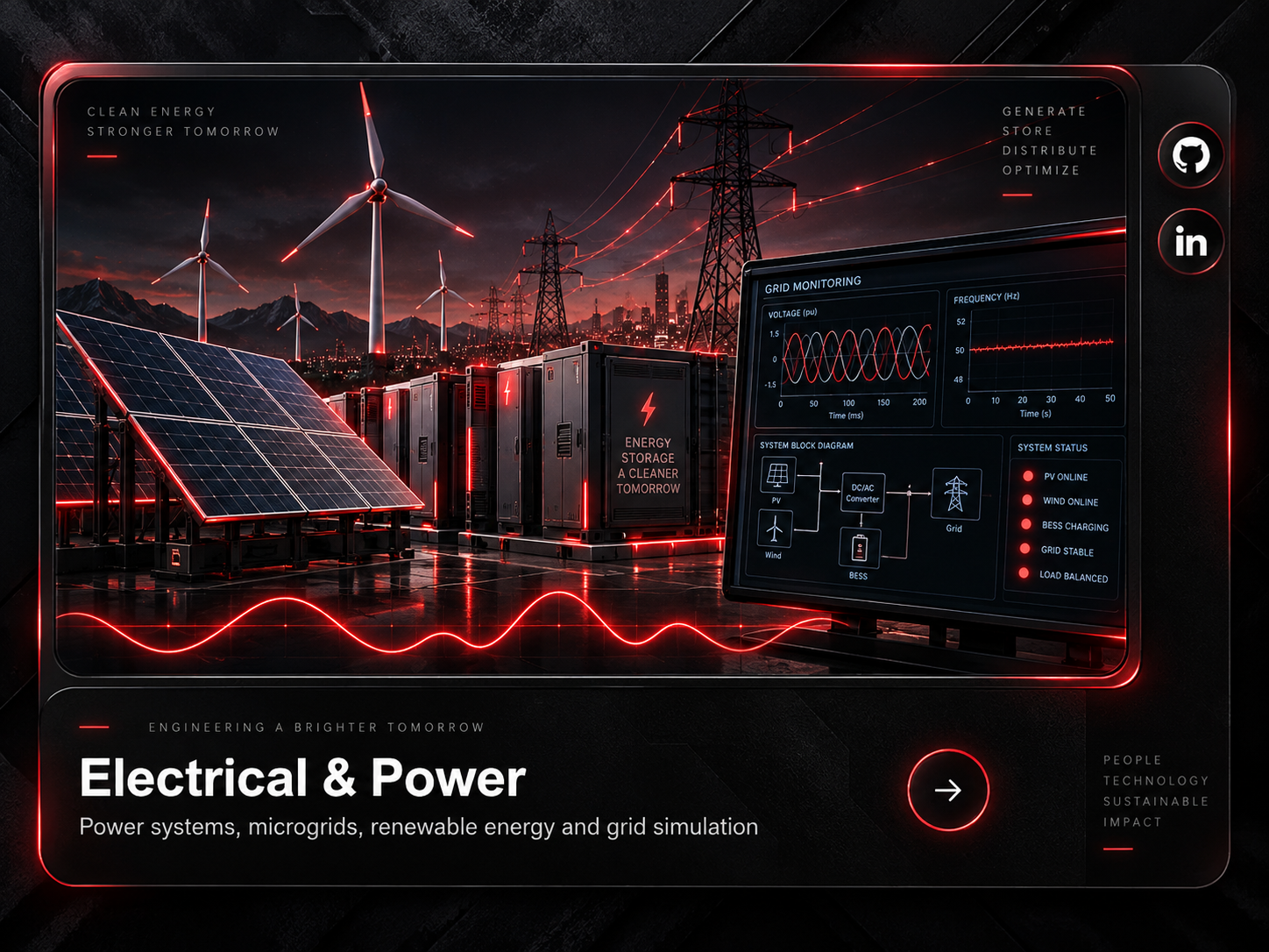 Adaptive Grid-Forming Inverter Control using MATLAB / Simulink project simulation preview