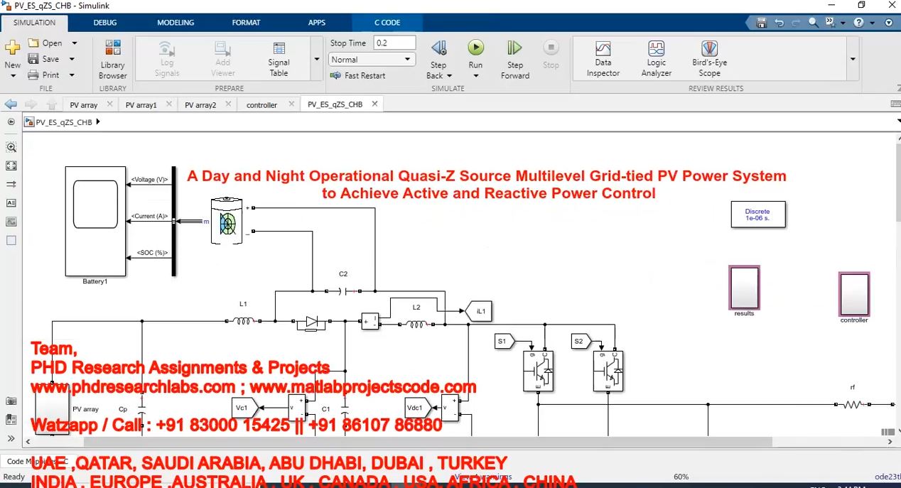 A Day And Night Operational Quasi-Z Source Multilevel Grid-Tied Pv Power System To Achieve Active project simulation thumbnail for Renewable Energy Engineering