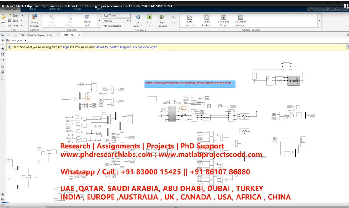A Novel Multi Objective Optimization Of Distributed Energy Systems Under Grid Faults Matlab Simulink project simulation thumbnail for Renewable Energy Engineering