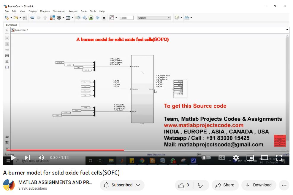 A Burner Model For Solid Oxide Fuel Cells Sofc project thumbnail image