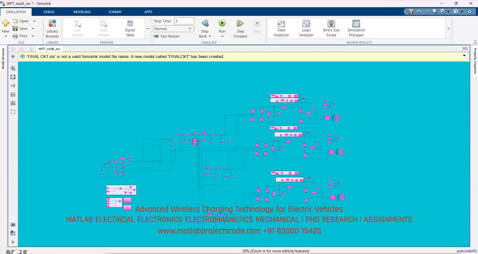 Advanced Wireless Charging Technology for Electric Vehicles simulation output thumbnail