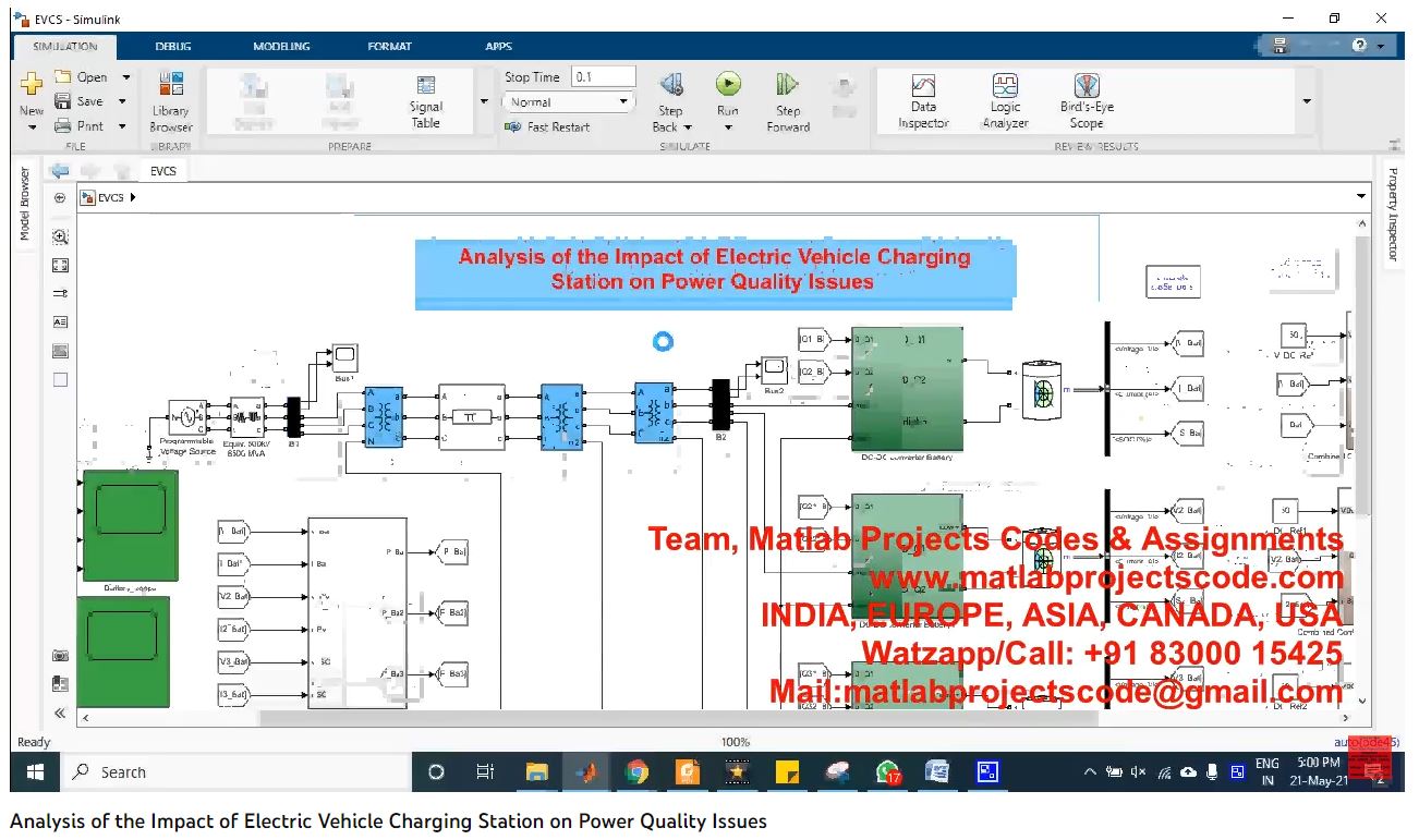 Analysis Of The Impact Of Electric Vehicle Charging Station On Power Quality Issues project simulation thumbnail for Renewable Energy Engineering