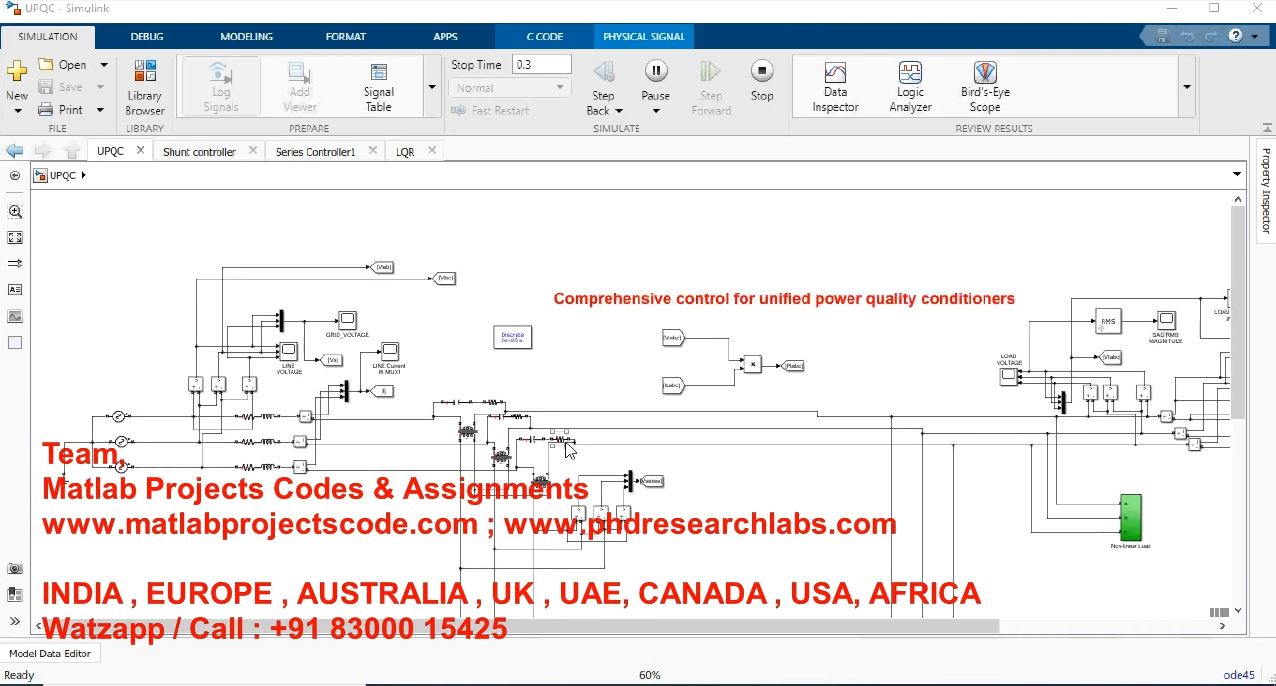 Comprehensive Control For Unified Power Quality Conditioners project simulation thumbnail for Renewable Energy Engineering