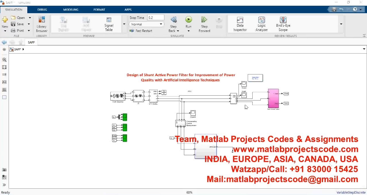 Design Of Shunt Active Power Filter For Improvement Of Power Quality With Artificial Intelligence project simulation thumbnail for Renewable Energy Engineering