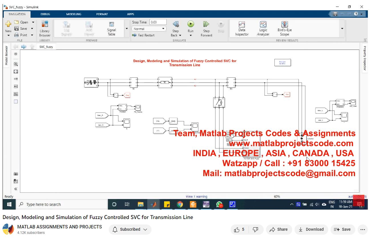 Design Modeling And Simulation Of Fuzzy Controlled Svc For Transmission Line project simulation thumbnail for Control Systems Engineering