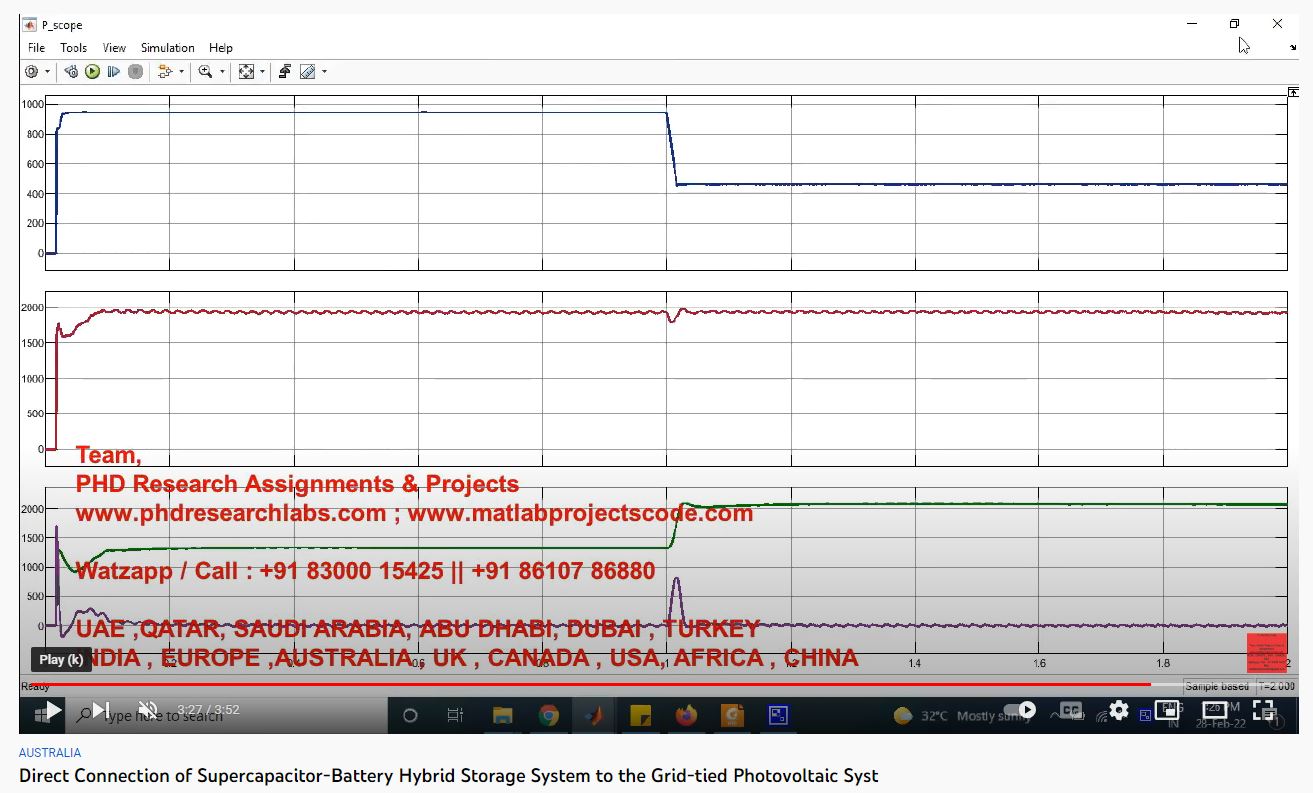 Direct Connection of Supercapacitor-Battery Hybrid Storage System to the Grid-Tied Photovoltaic System project simulation thumbnail for Renewable Energy Engineering