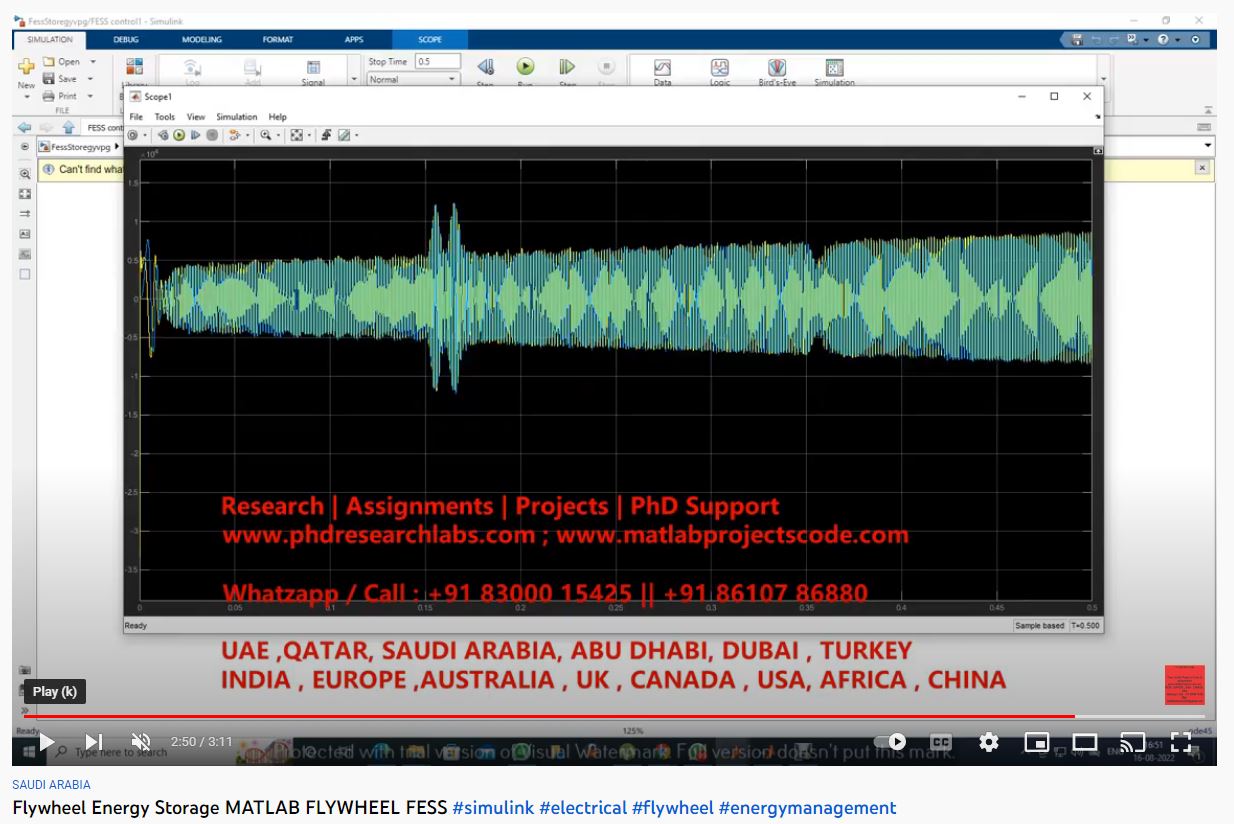 Flywheel Energy Storage - MATLAB SIMULINK _ FLYWHEEL_FESS-MATLAB SIMULINK PHD RESEARCH project simulation thumbnail for Renewable Energy Engineering