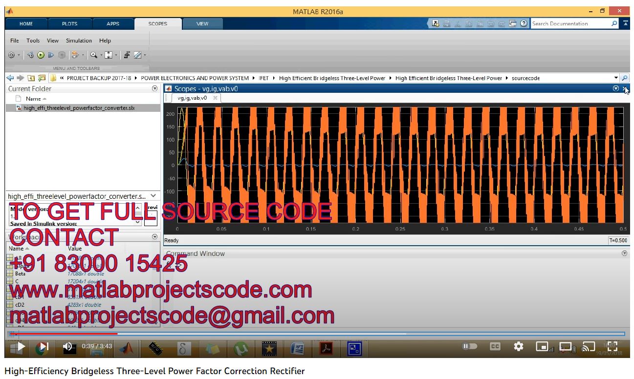 High Efficient Bridgeless Three-Level Power Factor Correction project simulation thumbnail for Renewable Energy Engineering