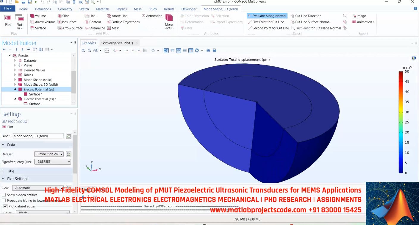 High-Fidelity Comsol Modeling Of Pmut Piezoelectric Ultrasonic Transducers For Mems Applications project simulation thumbnail for Electronics Engineering