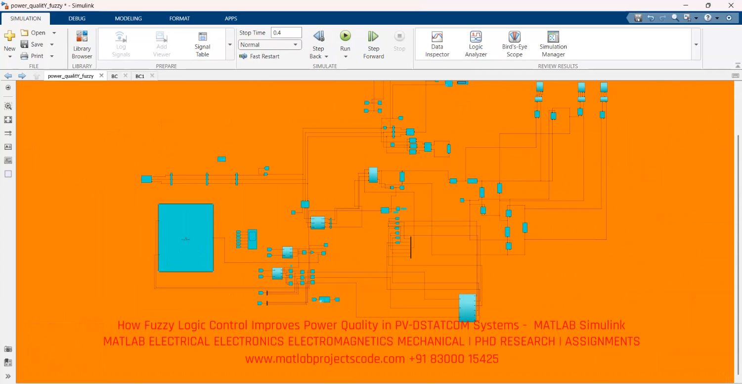 How Fuzzy Logic Control Improves Power Quality In Pv-Dstatcom Systems - Matlab Simulink project simulation thumbnail for Renewable Energy Engineering