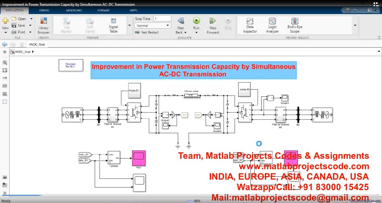Improvement In Power Transmission Capacity By Simultaneous Ac-Dc Transmission project simulation thumbnail for Renewable Energy Engineering