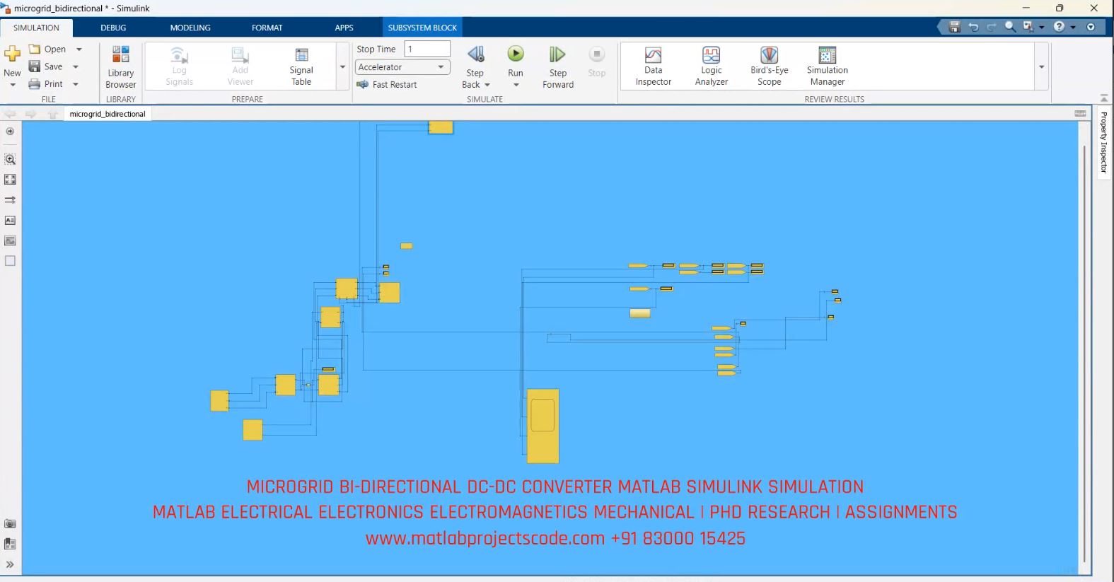 Microgrid Bi-Directional Dc-Dc Converter Matlab Simulink Simulation project simulation thumbnail for Renewable Energy Engineering