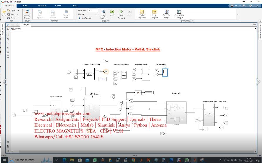 Mpc Induction Motor - Model Predictive Control Induction Motor Matlab Simulink project simulation thumbnail for Mechanical, EV and Mechatronics Engineering