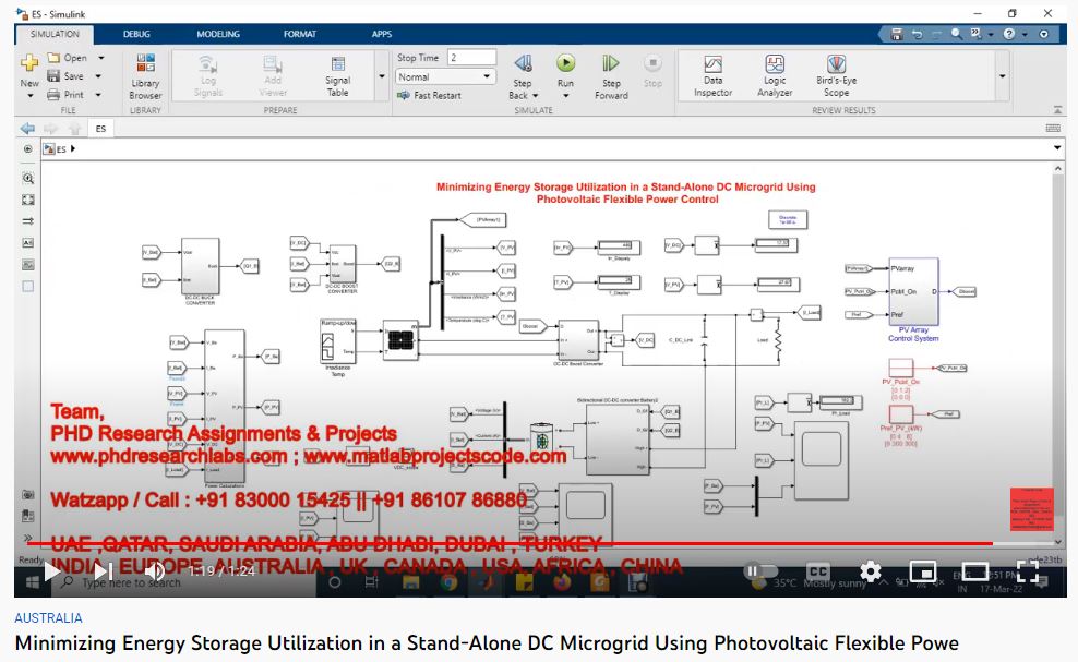 Minimizing Energy Storage Utilization in a Stand-Alone DC Microgrid using Photovoltaic Flexible Power Control project simulation thumbnail for Renewable Energy Engineering
