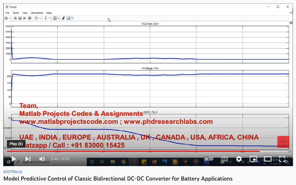 Model Predictive Control of Classic Bidirectional DC-DC Converter for Battery Applications project simulation thumbnail for Renewable Energy Engineering