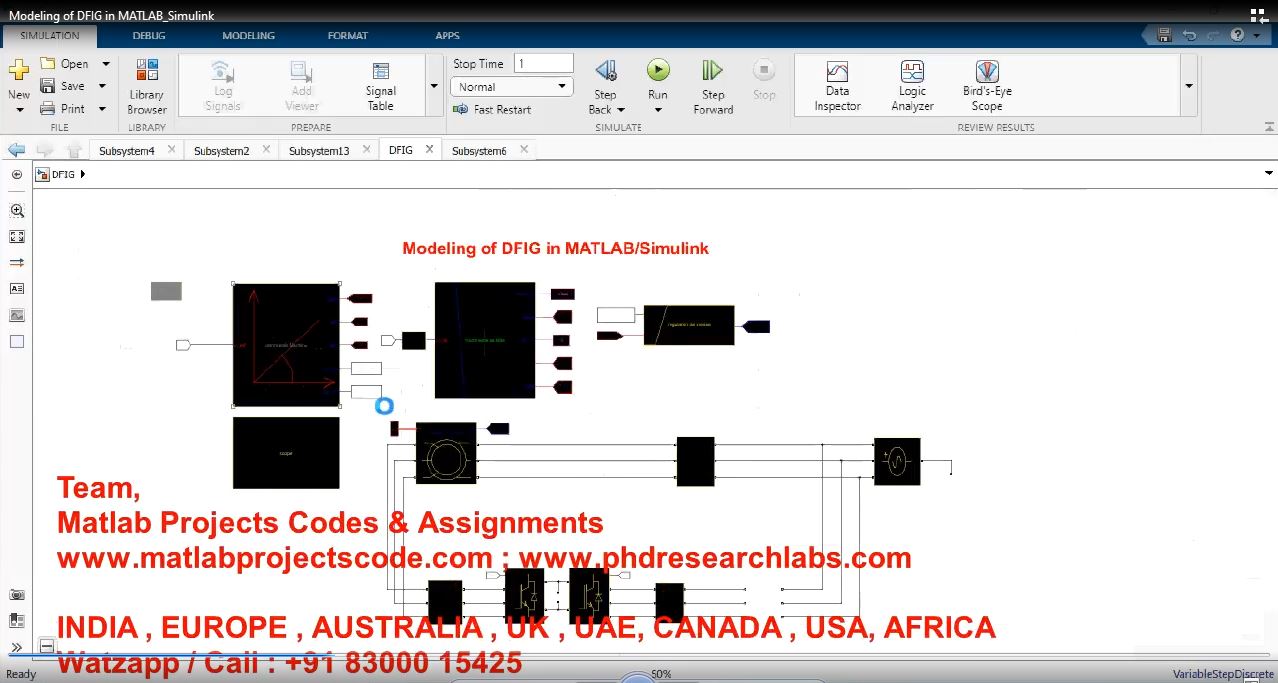 Modeling Of Dfig In Matlab_Simulink project simulation thumbnail for Renewable Energy Engineering