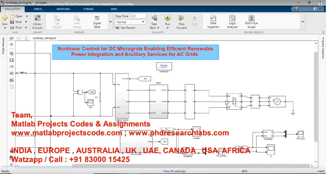 Nonlinear Control For Dc Microgrids Enabling Efficient Renewable Power Integration And Ancillary project simulation thumbnail for Renewable Energy Engineering
