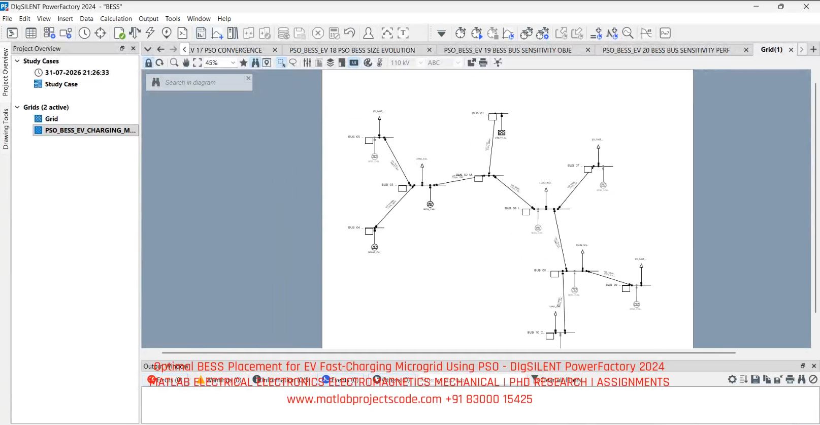 Optimal BESS Placement for EV Fast-Charging Microgrid Using PSO - DigSILENT PowerFactory 2024 project thumbnail image