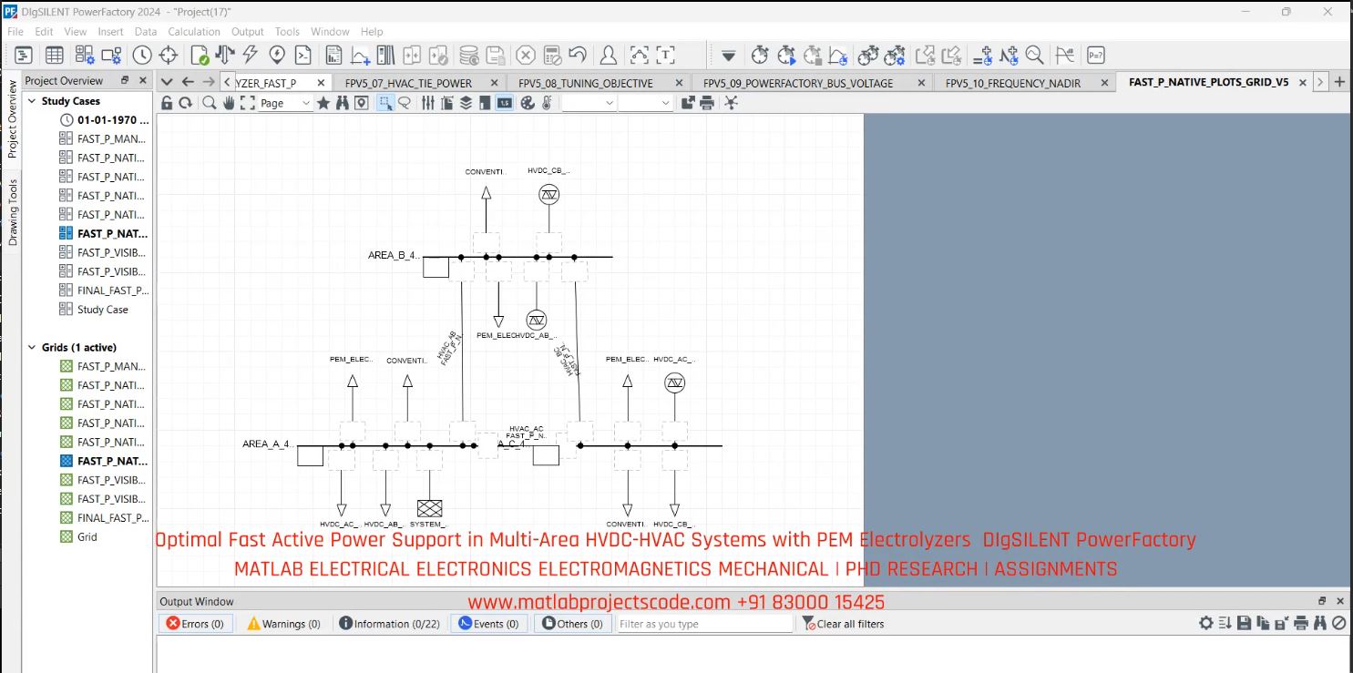 Optimal Fast Active Power Support in Multi-Area HVDC-HVAC Systems with PEM Electrolyzers DIgSILENT PowerFactory project thumbnail image