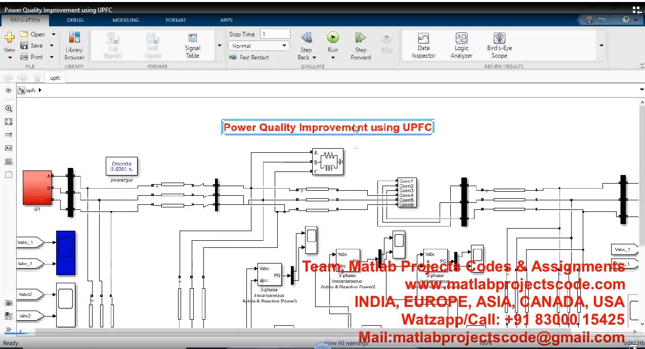 Power Quality Improvement Using Upfc project simulation thumbnail for Renewable Energy Engineering
