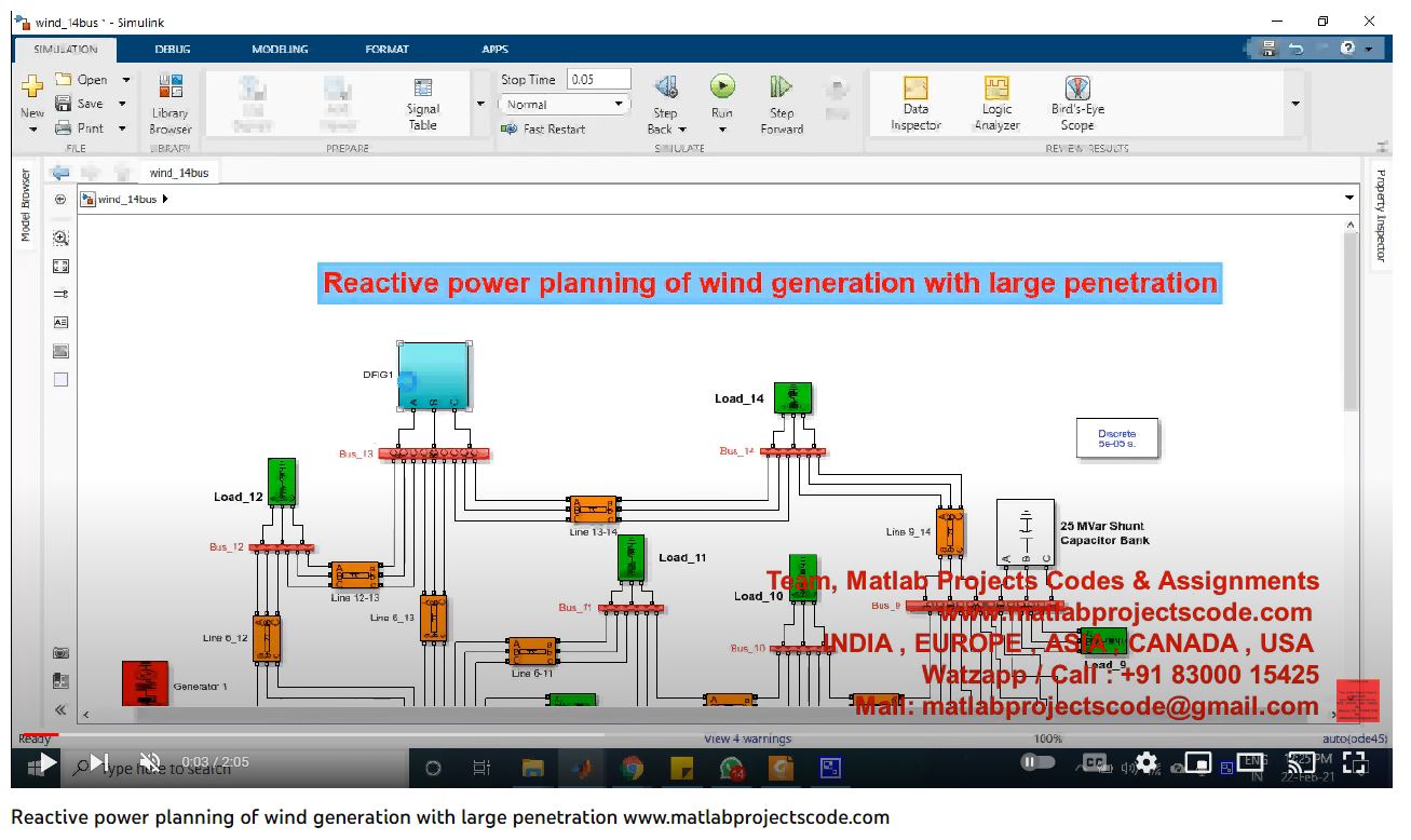 Reactive Power Planning Of Wind Generation With Large Penetration project simulation thumbnail for Renewable Energy Engineering