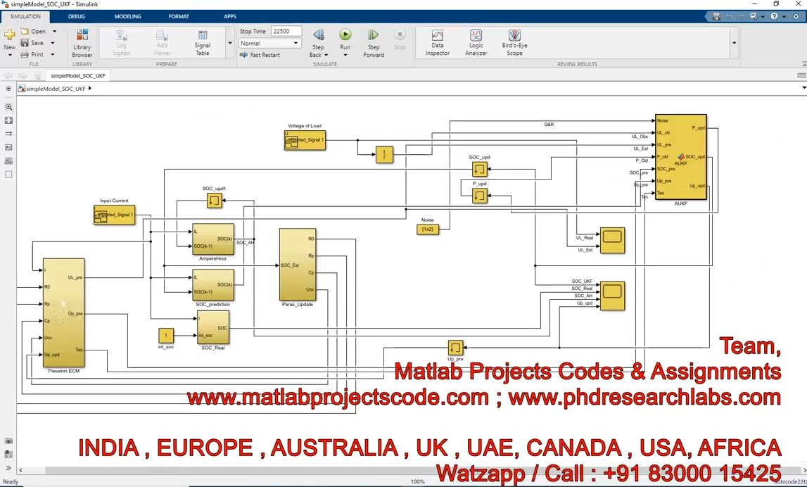 Soc Estimation With An Adaptive Unscented Kalman Filter __ Ukf __ Soc __ Battery __ Matlab Simulink project simulation thumbnail for Renewable Energy Engineering