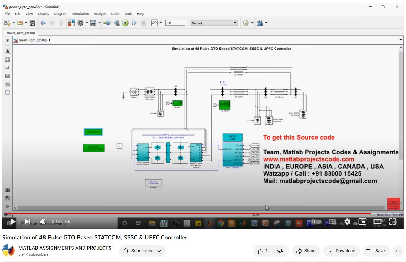 Simulation Of 48 Pulse Gto Based Statcom Sssc Upfc Controller project simulation thumbnail for Mechanical, EV and Mechatronics Engineering
