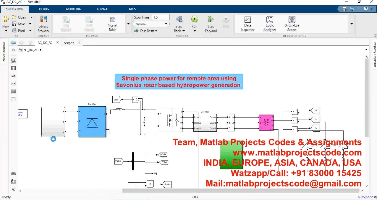 Single Phase Power For Remote Area Using | MATLAB Project