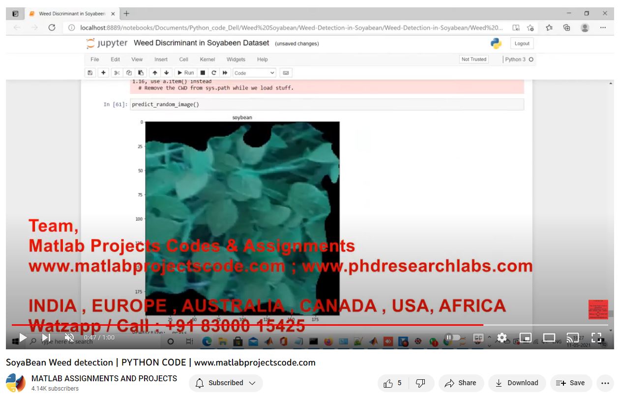 Soyabean Weed Detection - Weed Detection - Python Code project simulation thumbnail for Renewable Energy Engineering