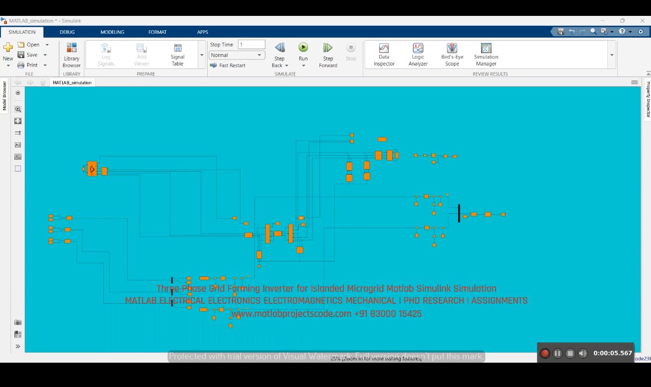 Three Phase Grid Forming Inverter for Islanded Microgrid Matlab Simulink Simulation project thumbnail image