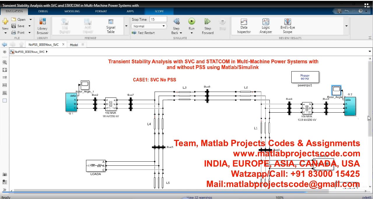 Transient Stability Analysis With Svc And Statcom In Multi-Machine Power Systems With project simulation thumbnail for Renewable Energy Engineering