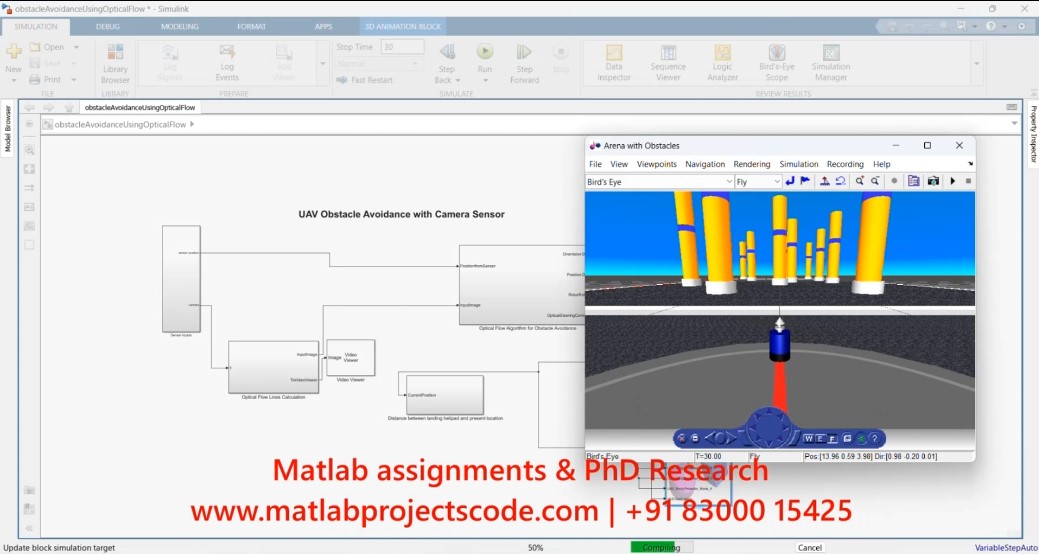 Unmanned Arial Vehicle Uav Obstacle Avoidance With Camera Sensor project simulation thumbnail for Mechanical, EV and Mechatronics Engineering