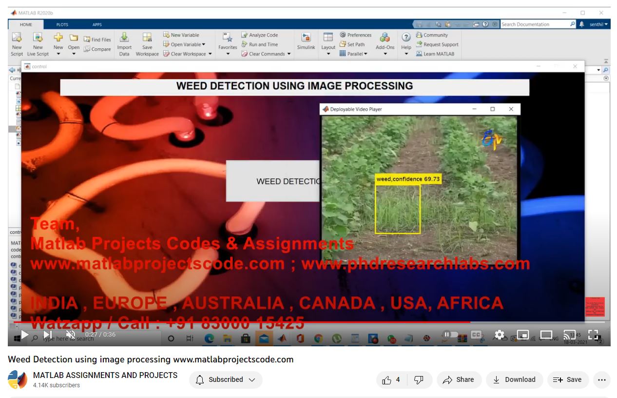 Weed Detection Using Image Processing project simulation thumbnail for Renewable Energy Engineering